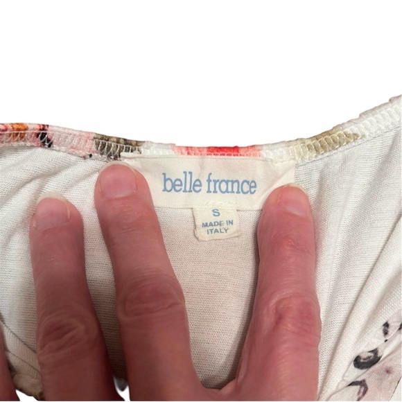 Belle France Silk Blend Double Layer Sleeveless Floral Tank Size S - Picture 6 of 7